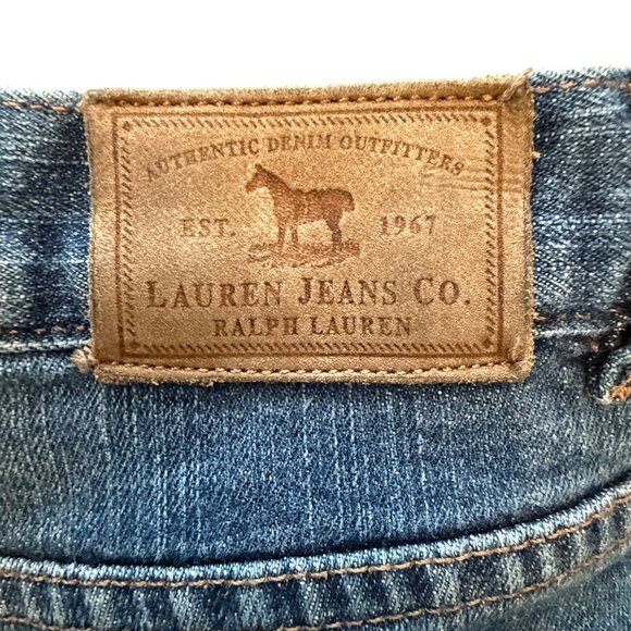 Lauren Jeans Co Ralph Lauren Womens Studded Flare Denim Jeans Size 14 (36x28) - Picture 3 of 13